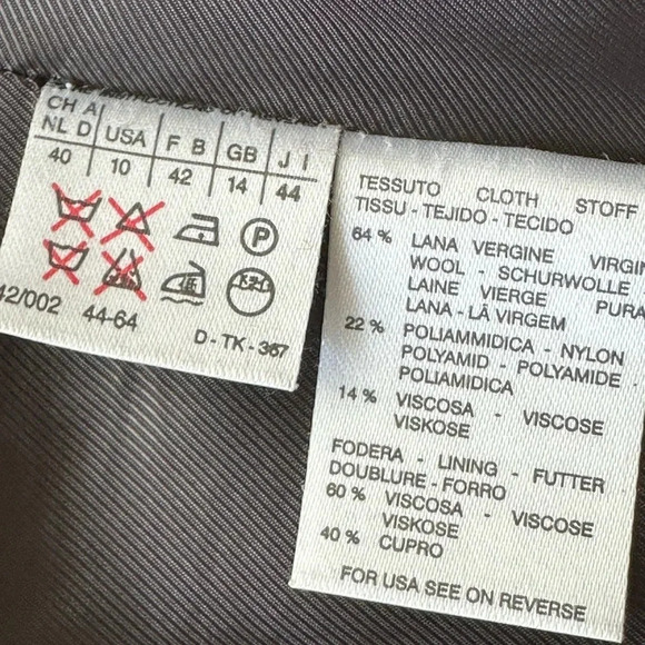 MaxMara Weekend Coat Wool Blend Grey Career Lightweight Mid Length, Size 10 - Picture 13 of 16